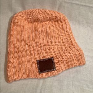 Love Your Melon Peach Winter Knit Stocking Hat Made in USA Warm & Comfy